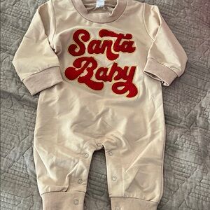 Santa Baby Beige Onesie